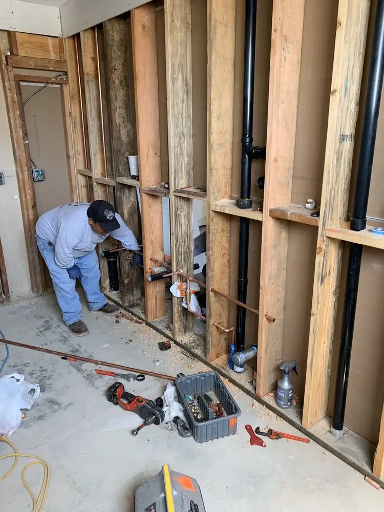 Commercial rough-in plumbing for Trenchless Sewer Repair in West Anaheim